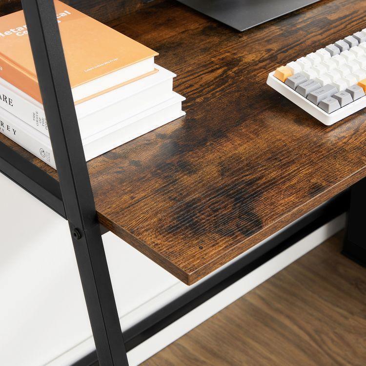 Computer Desk with Storage Shelves FredCo