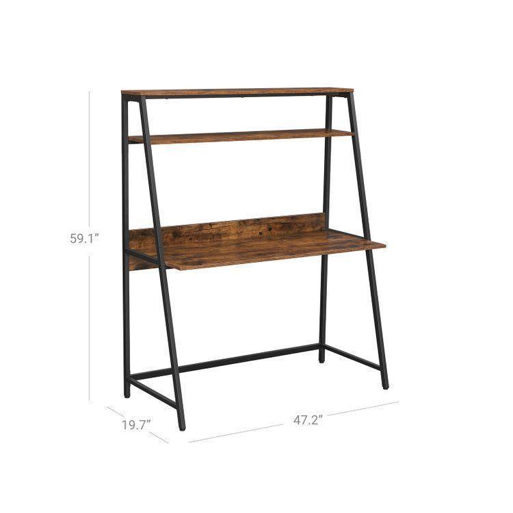 Computer Desk with Storage Shelves FredCo