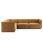 Conjure Channel Tufted Performance Velvet 4-Piece Sectional, EEI-5769 FredCo