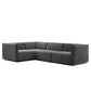 Conjure Channel Tufted Performance Velvet 4-Piece Sectional, EEI-5769 FredCo