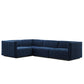 Conjure Channel Tufted Performance Velvet 4-Piece Sectional, EEI-5769 FredCo