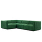 Conjure Channel Tufted Performance Velvet 4-Piece Sectional, EEI-5769 FredCo