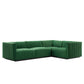 Conjure Channel Tufted Performance Velvet 4-Piece Sectional, EEI-5770 FredCo