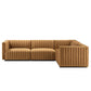Conjure Channel Tufted Performance Velvet 4-Piece Sectional, EEI-5770 FredCo