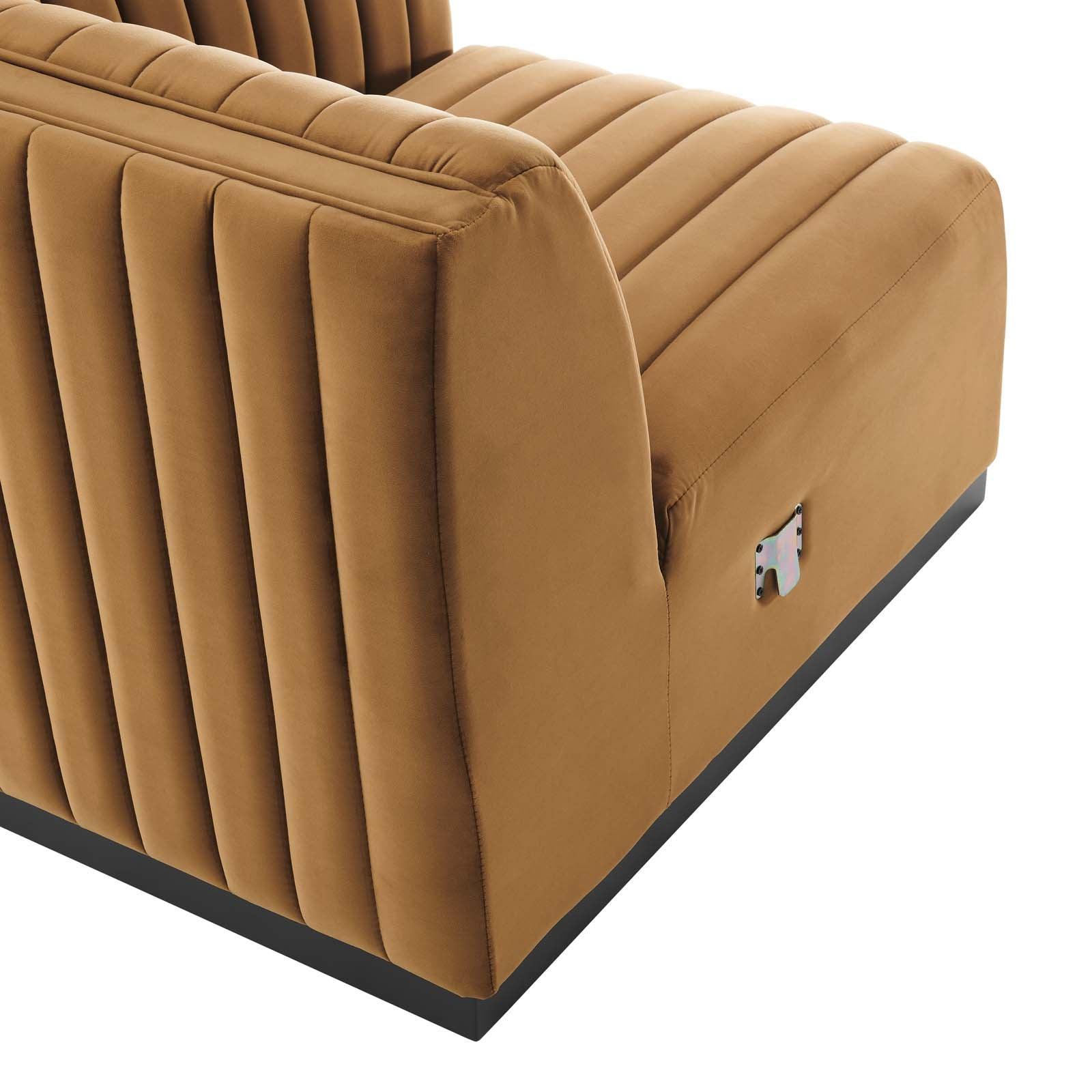 Conjure Channel Tufted Performance Velvet 4-Piece Sectional, EEI-5770 FredCo