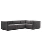 Conjure Channel Tufted Performance Velvet 4-Piece Sectional, EEI-5770 FredCo