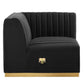 Conjure Channel Tufted Performance Velvet 4-Piece Sectional, EEI-5848 FredCo