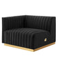 Conjure Channel Tufted Performance Velvet 4-Piece Sectional, EEI-5848 FredCo