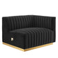 Conjure Channel Tufted Performance Velvet 4-Piece Sectional, EEI-5848 FredCo