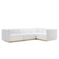 Conjure Channel Tufted Performance Velvet 4-Piece Sectional, EEI-5848 FredCo
