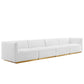 Conjure Channel Tufted Performance Velvet 4-Piece Sofa, EEI-5845 FredCo