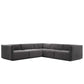 Conjure Channel Tufted Performance Velvet 5-Piece Sectional, EEI-5771 FredCo