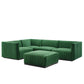 Conjure Channel Tufted Performance Velvet 5-Piece Sectional, EEI-5774 FredCo
