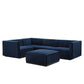 Conjure Channel Tufted Performance Velvet 5-Piece Sectional, EEI-5774 FredCo