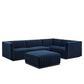 Conjure Channel Tufted Performance Velvet 5-Piece Sectional, EEI-5775 FredCo