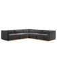 Conjure Channel Tufted Performance Velvet 5-Piece Sectional, EEI-5849 FredCo