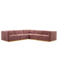 Conjure Channel Tufted Performance Velvet 5-Piece Sectional, EEI-5850 FredCo