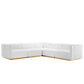 Conjure Channel Tufted Performance Velvet 5-Piece Sectional, EEI-5850 FredCo