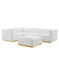 Conjure Channel Tufted Performance Velvet 5-Piece Sectional, EEI-5852 FredCo
