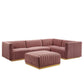 Conjure Channel Tufted Performance Velvet 5-Piece Sectional, EEI-5853 FredCo