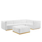 Conjure Channel Tufted Performance Velvet 5-Piece Sectional, EEI-5853 FredCo