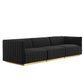 Conjure Channel Tufted Performance Velvet Sofa, EEI-5843 FredCo
