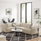 Conjure Channel Tufted Upholstered Fabric 4-Piece L-Shaped Sectional, EEI-5791 FredCo