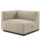 Conjure Channel Tufted Upholstered Fabric 4-Piece L-Shaped Sectional, EEI-5791 FredCo