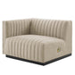 Conjure Channel Tufted Upholstered Fabric 4-Piece L-Shaped Sectional, EEI-5792 FredCo