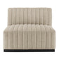 Conjure Channel Tufted Upholstered Fabric 4-Piece L-Shaped Sectional, EEI-5792 FredCo