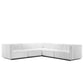 Conjure Channel Tufted Upholstered Fabric 5-Piece L-Shaped Sectional, EEI-5793 FredCo