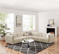 Conjure Channel Tufted Upholstered Fabric 5-Piece L-Shaped Sectional, EEI-5793 FredCo