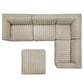 Conjure Channel Tufted Upholstered Fabric 5-Piece Sectional, EEI-5796 FredCo