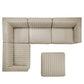 Conjure Channel Tufted Upholstered Fabric 5-Piece Sectional, EEI-5797 FredCo