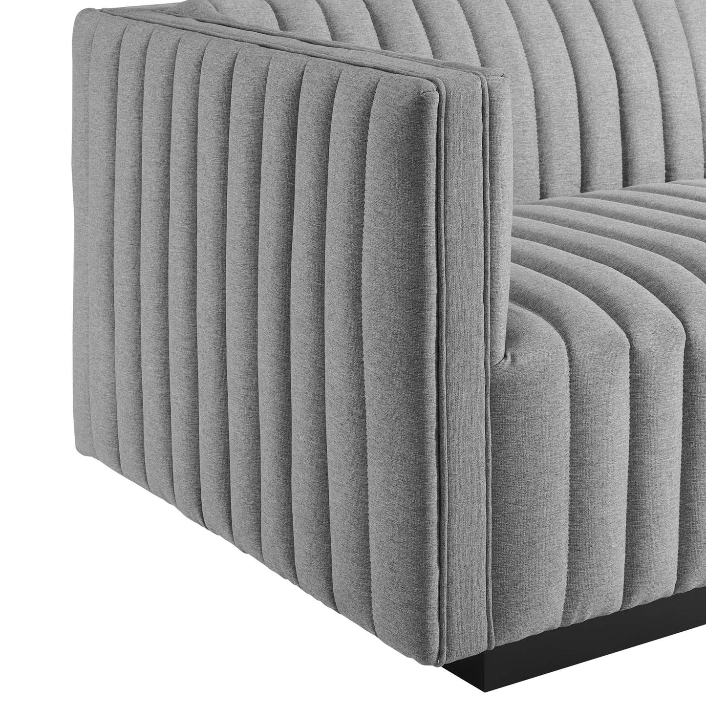 Conjure Channel Tufted Upholstered Fabric Loveseat by Modway FredCo
