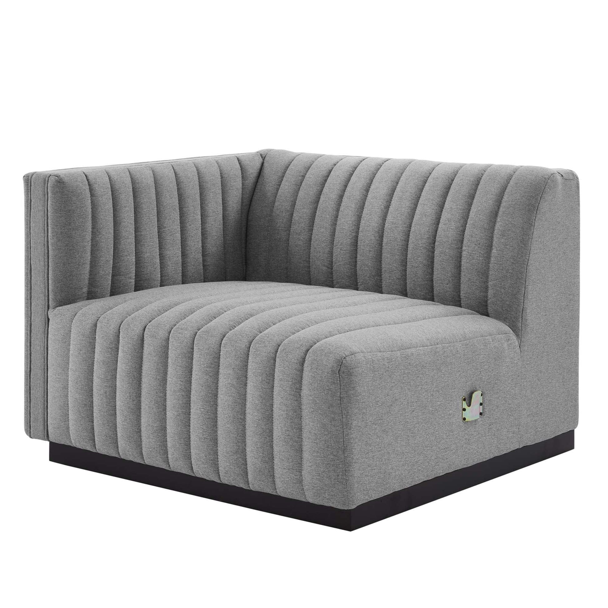 Conjure Channel Tufted Upholstered Fabric Loveseat by Modway FredCo