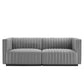 Conjure Channel Tufted Upholstered Fabric Loveseat by Modway FredCo