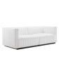 Conjure Channel Tufted Upholstered Fabric Loveseat by Modway FredCo