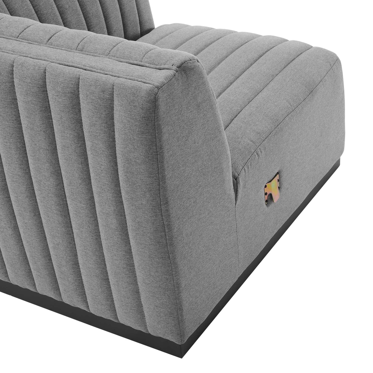 Conjure Channel Tufted Upholstered Fabric Loveseat by Modway FredCo