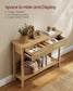 Console Table with Drawers and Shelf Oak Beige FredCo