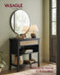 Console Table with Power Outlets Ash Black FredCo