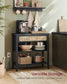 Console Table with Power Outlets Ash Black FredCo