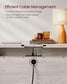 Console Table with Power Outlets Oatmeal Beige FredCo