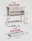 Console Table with Power Outlets Oatmeal Beige FredCo