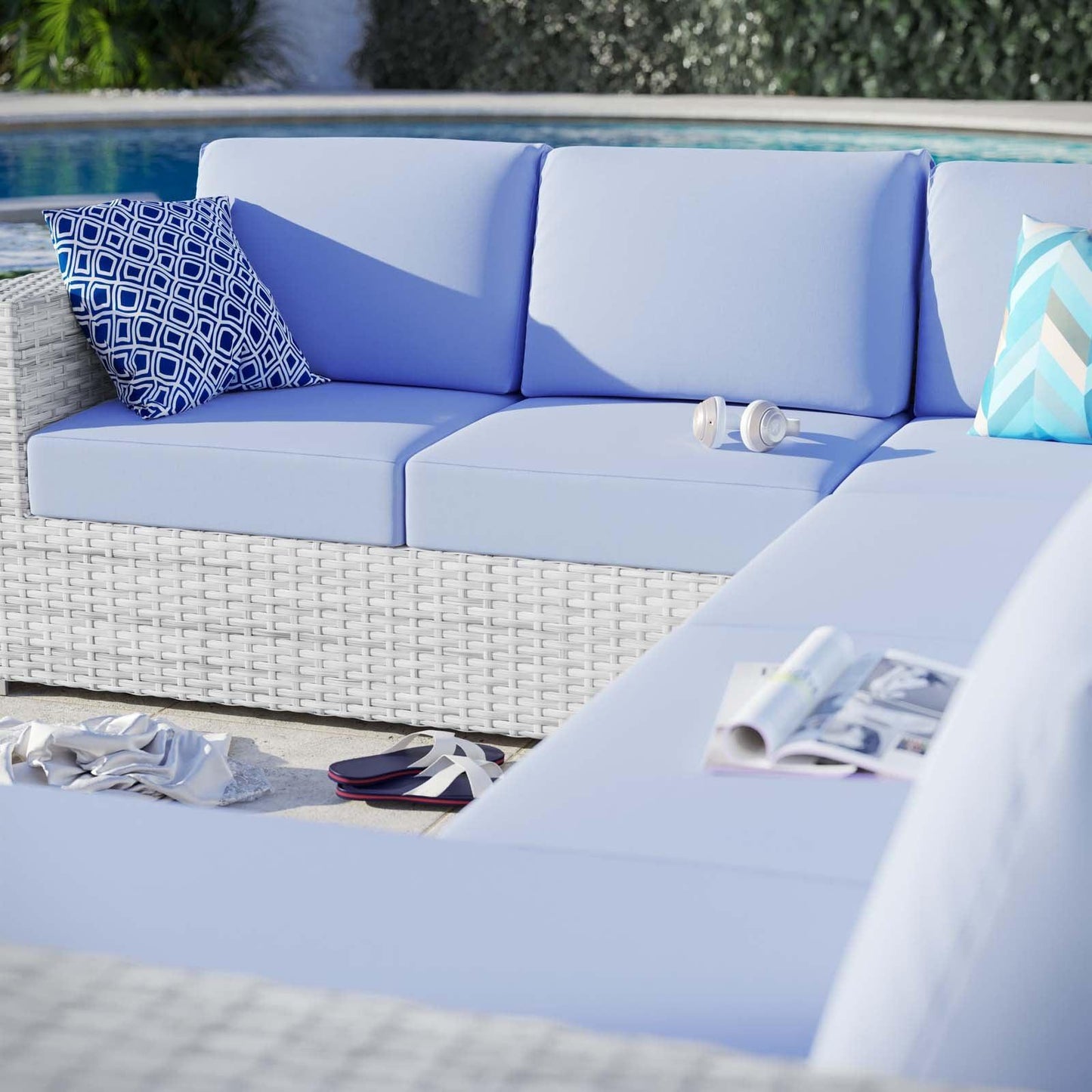 Convene 5-Piece Outdoor Patio Sectional Set, EEI-5448 FredCo