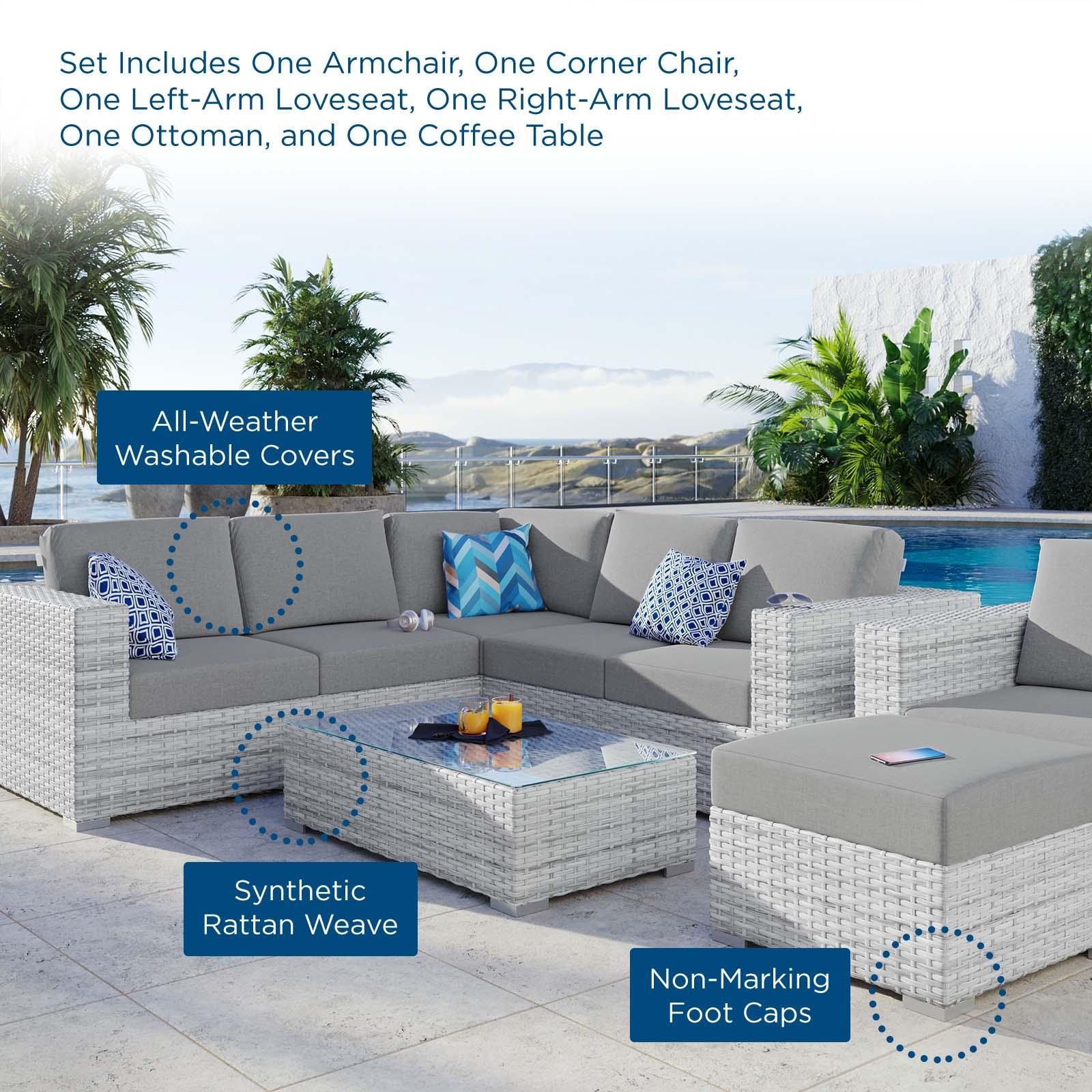 Convene 6-Piece Outdoor Patio Sectional Set, EEI-5447 FredCo