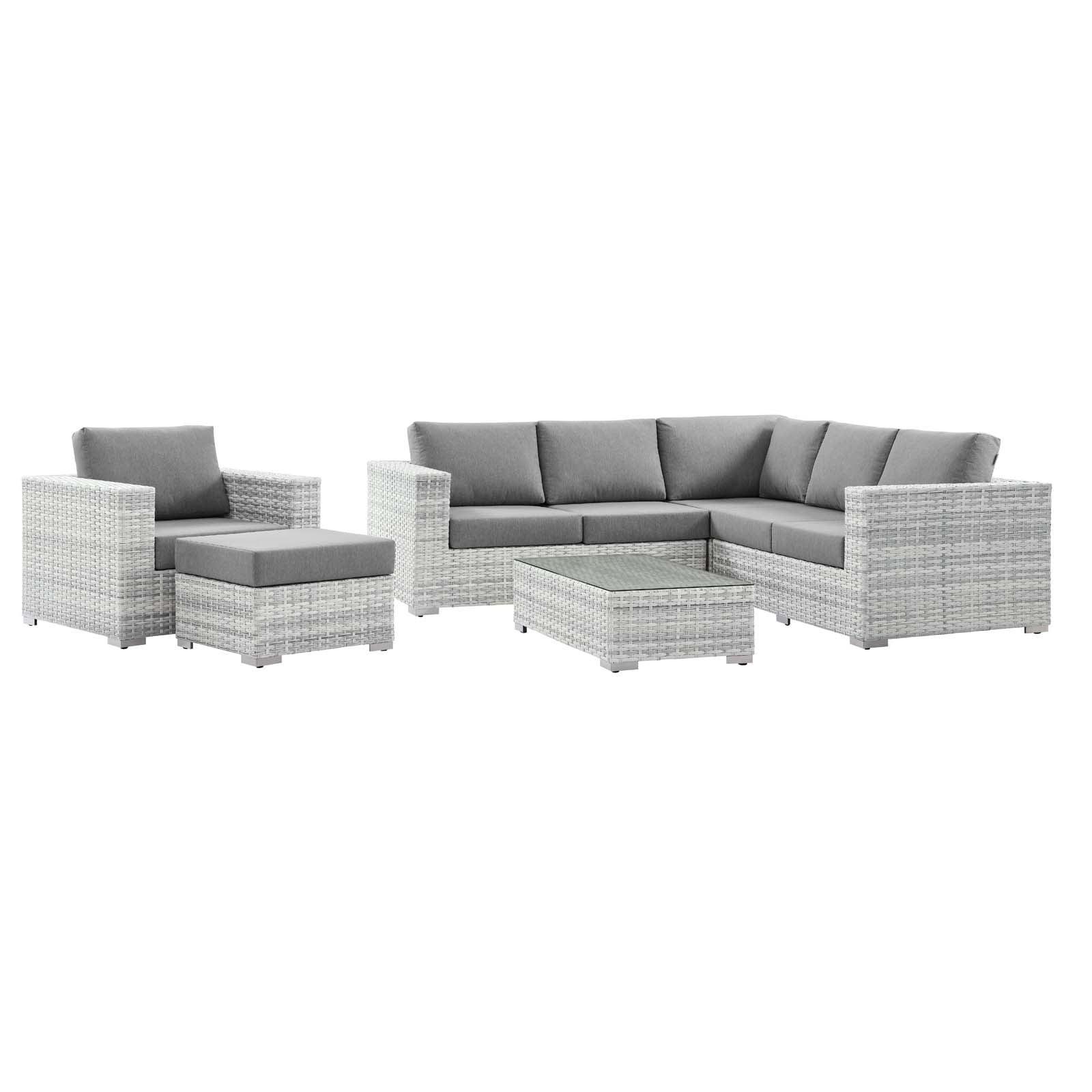 Convene 6-Piece Outdoor Patio Sectional Set, EEI-5447 FredCo
