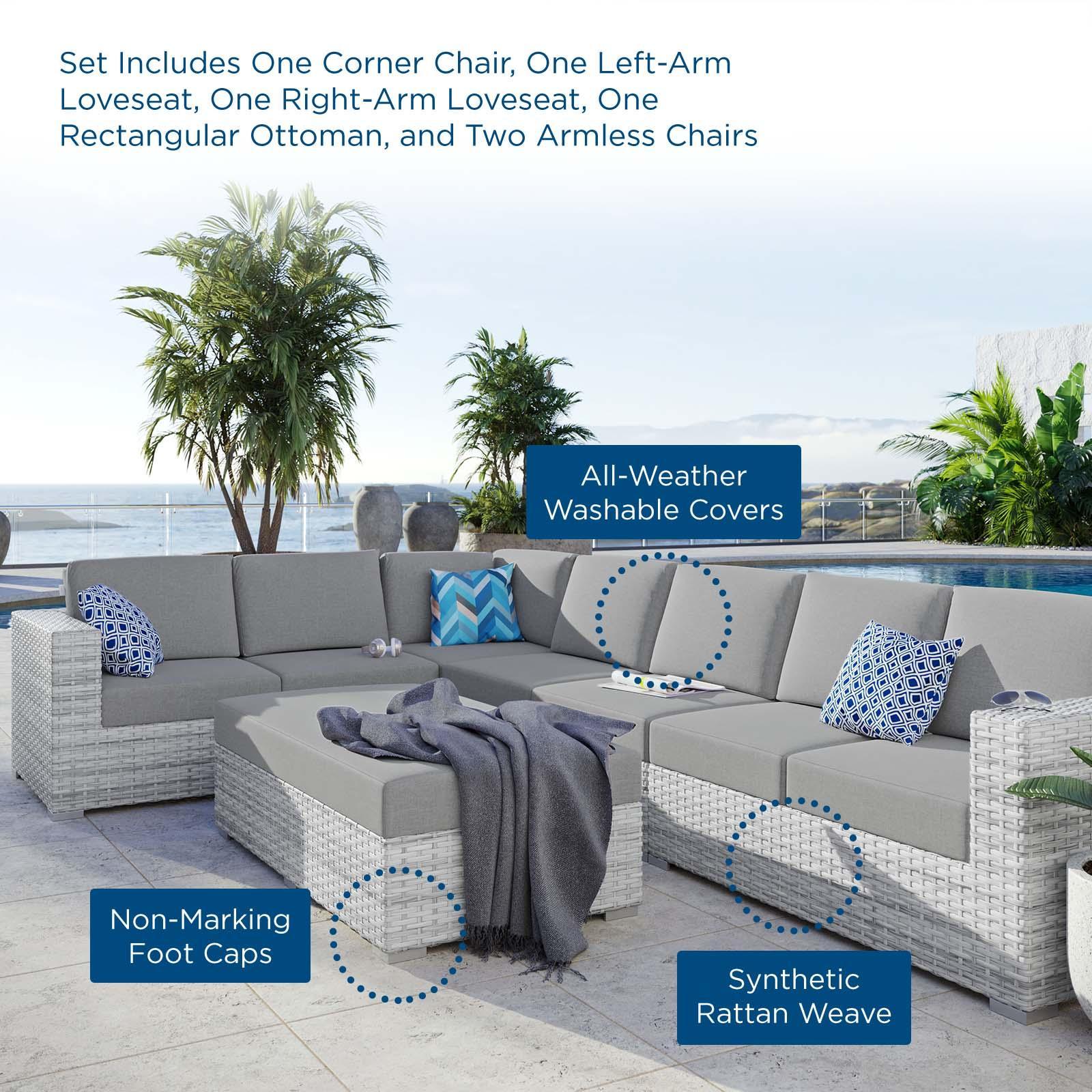 Convene 6-Piece Outdoor Patio Sectional Set, EEI-5450 FredCo
