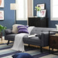 Convertible Couch Sofa Bed Grey FredCo