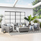 Conway 4-Piece Outdoor Patio Wicker Rattan Furniture Set, EEI-5095 FredCo
